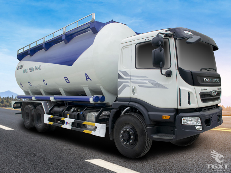 Xe Bồn Chở Cám Daewoo HU6AA 15 Tấn 24 Khối