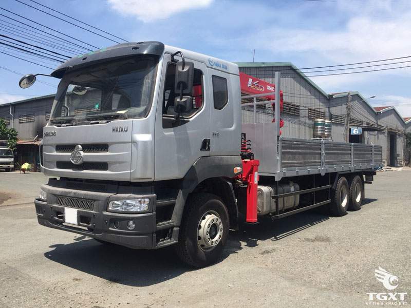 Xe Tải ChengLong 12 Tấn 3 Chân Gắn Cẩu Unic 5 Tấn 5 Khúc