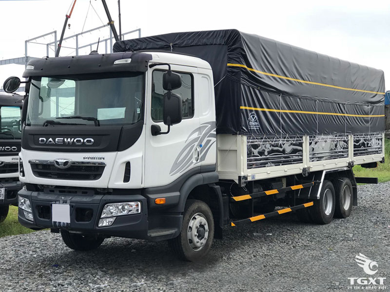 Xe Tải Daewoo Prima KC6C1 3 Trục Rút Thùng Bạt 14 Tấn