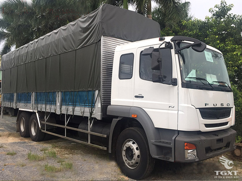 Xe Tải Fuso FJ 3 Chân 12T6 Chở Mô Tô Xe Máy