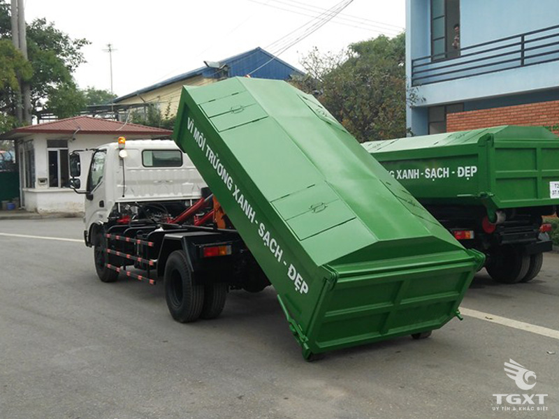 Xe Chở Rác Thùng Rời Hooklift Hino WU342L 6 Khối