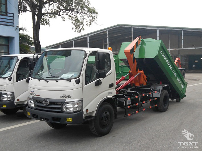 Xe Chở Rác Thùng Rời Hooklift Hino WU342L 6 Khối