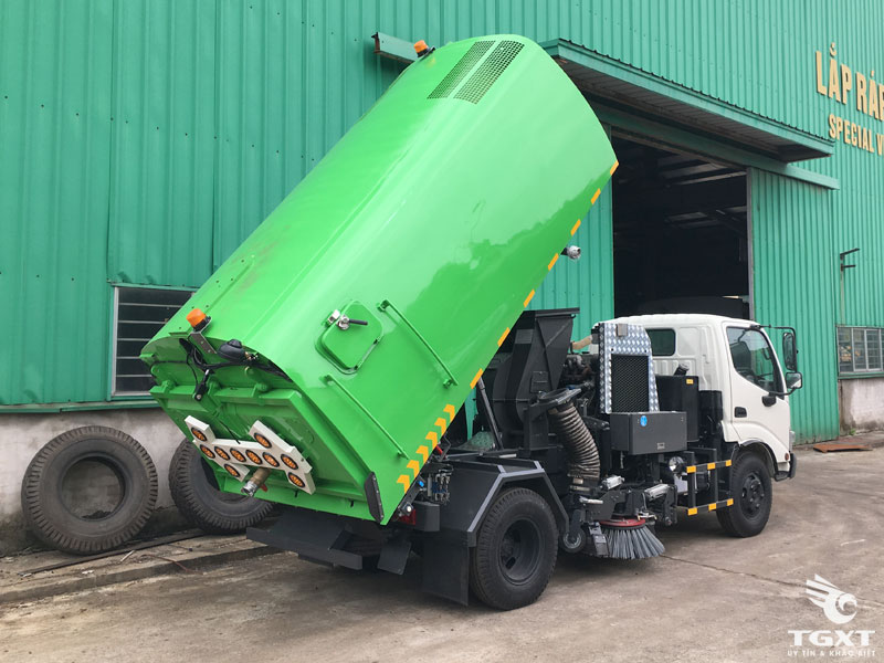 Xe Quét Đường Hút Bụi Hino Dutro 4 Khối - WU342L