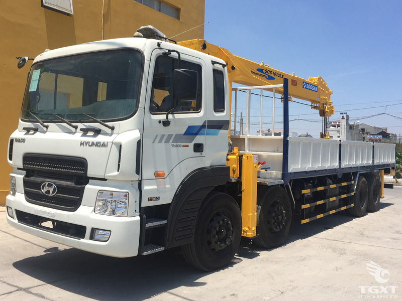 Xe Cẩu Hyundai 10 Tấn Gắn Cẩu Soosan 10 Tấn 5 Khúc
