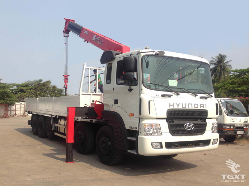 Xe Cẩu Hyundai HD360 5 Chân 17 Tấn Gắn Cẩu Unic URV554