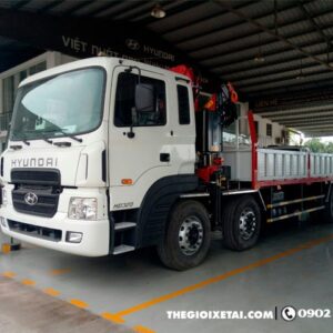 Xe Tải Hyundai HD320 4 Chân 15 Tấn Gắn Cẩu Ferrari 8 Tấn 4 Khúc