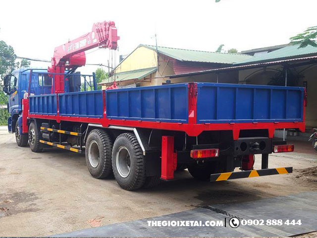 Xe Tải Thaco Auman C240C 3 Chân 9T1 Gắn Cẩu ATOM736L