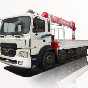 Xe Tải Hyundai 5 Chân 14 Tấn Gắn Cẩu Atom 12 Tấn 5 Khúc