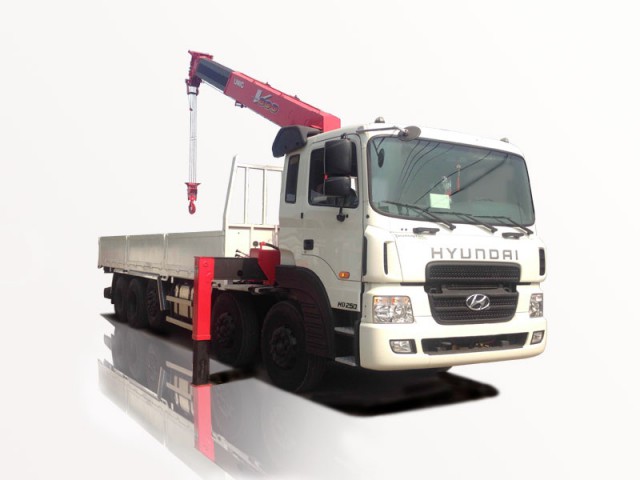 Xe Cẩu Hyundai HD250 12 Tấn Gắn Cẩu Unic URV553