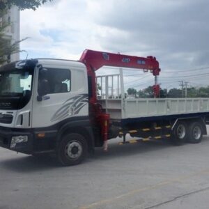 Xe Tải Daewoo 3 Chân 12 Tấn Gắn Cẩu Unic 3 Tấn 4 Khúc