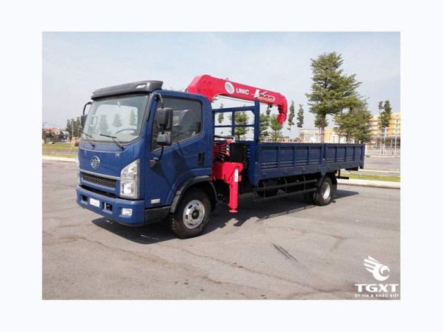 Xe Cẩu Faw 5T8 Gắn Cẩu Unic URV344 3 Tấn 4 Khúc