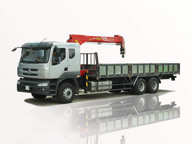 Xe Tải ChengLong 3 Chân 12 Tấn Gắn Cẩu Palfinger 5 Tấn 4 Khúc