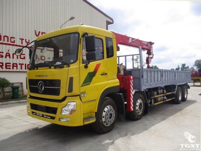 Xe Tải Dongfeng C260 3 Chân 9T3 Gắn Cẩu Unic URV804