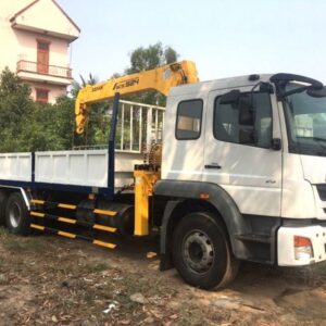 Xe Tải FUSO 3 Chân 12 Tấn Gắn Cẩu Soosan 5 Tấn 4 Khúc
