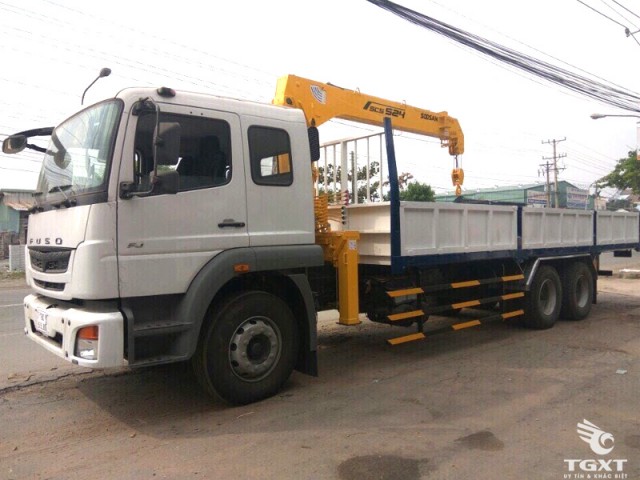 Xe Tải FUSO 3 Chân 12 Tấn Gắn Cẩu Soosan 5 Tấn 4 Khúc - Ảnh 3