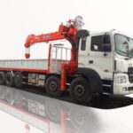 Xe Tải Hyundai 5 Chân 15 Tấn Gắn Cẩu Kanglim 10 Tấn 5 Khúc