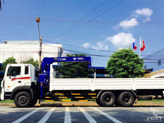 Xe Cẩu Hyundai HD250 12 Tấn Gắn Cẩu Tadano 5 Tấn 3 Khúc - Ảnh 2