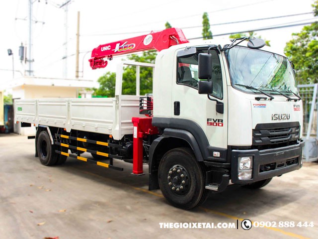 Xe Tải Isuzu 6T4 FVR34Q Gắn Cẩu Unic 5 Tấn 4 Khúc - Ảnh 2