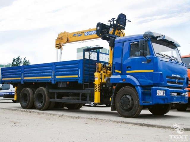 Xe Tải Kamaz 10 Tấn Gắn Cẩu Soosan 7 Tấn 6 Khúc SCS746L