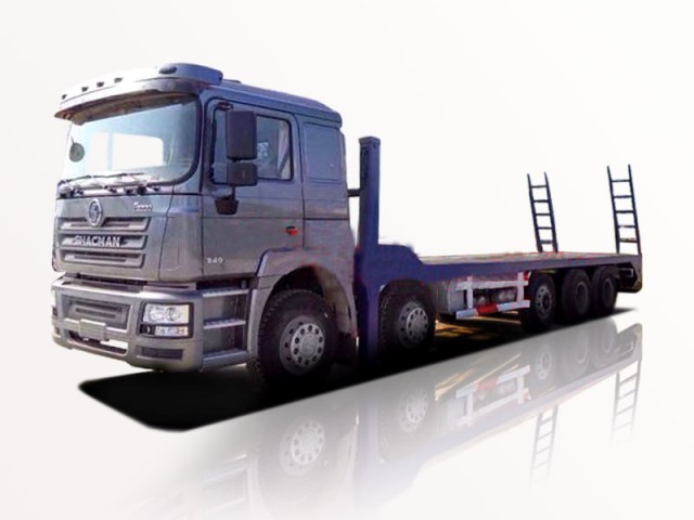 Xe Tải Shacman 4 Chân 8x4 Nâng Đầu Chở Máy Công Trình
